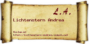 Lichtenstern Andrea névjegykártya