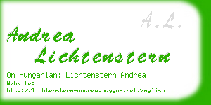 andrea lichtenstern business card